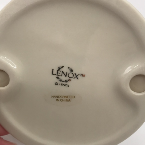 Vintage Lenox Candle Holder with Gold Rim/Embossed Roses - Picture 5 of 6